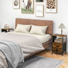 Industrial Bedside Table Charging Station End Table Nightstand w/2 Drawer