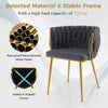 Upholstered Dining Chair Set of 2 Velvet Modern Chair w/Backrest-Grey