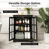 Bathroom Floor Cabinet Freestanding Display Storage Cabinet w/ Doors