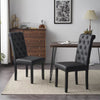 1/2/4/6 Dining Chairs Armchair High Back Linen/Velvet Upholstered Wood Legs Home