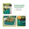 Garden Raised Bed Galvanised Steel Outdoor Planter Pot Flower Herb Box 2 pieces
