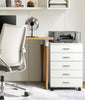 5 Drawers Mobile Filing Cabinet Printer Stand Home Office Rolling File Organizer