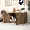 Cat Litter Box Enclosure Pet House End Table with Entrance Hole
