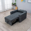 Sofa Bed Single Chair Armchair Sleeper USB Port Cup Holder Chair Chaise Pull Out