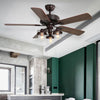 3/4/5 Blades Ceiling Fan & LED Lights Reversible Motor 52" Cooling Fan Lighting