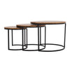 Nest of 2/3 Wood Grain Nested Tables Side End Lamp Sofa Tables Living Room Decor