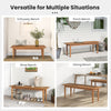 Entryway Bench Solid Wood Dining Bench End of Bed Bench 300KG Weight Capacity