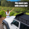 Car Roof Rack Basket Truck Cars Cargo Top Luggage Carrier w/ Wind Shield Fence
