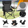 2 in 1 Folding Camping Chair Portable Garden Fishing Chair w/ Cup Holder Armrest