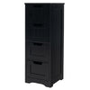 Bathroom Cabinet Floor Storage Cabinet Organizer Nightstand Side Table Black