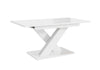 Extendable Table 140-180x80cm Kitchen White Gloss FAST FREE POSTAGE