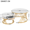 Nesting Coffee Table Set of 2 Living Room Marble Effects Side End Table w/Drawer