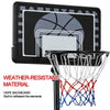 Portable Basketball Hoop System Kids Height Adjustable Basketball Net Stand 8ft