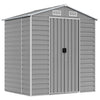 Garden Shed Grey 191x130x198 Galvanised Steel J9C7