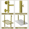 Heavy Duty Marble Coat Rack Freestanding Clothes Rail Hanger for Bedroom Hallway