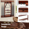 Billiards Pool Cue Rack Wall Mounted Billiard Stick Holder Made of Solid Pine