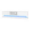 LED TV Stand Cabinet Unit 2 Drawer Modern High Gloss White Living Room Furntiure