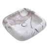 Bathroom Marble Effect Vanity Ceramic Wash Basin Cloakroom Sink Counter Top Bowl