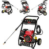 Wheeled High Pressure Jet Washer Machine Petrol 7HP Engine 4-Stroke Wash Cleaner