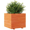 Garden Planter Wax Brown 80x80x72 Solid Wood Pine Y3N5