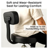Drum Stool, Hydraulic Drum Throne with Ergonomic Backrest – Adjustable