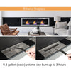90-140cm Bio Ethanol Fireplace Grey Wall/Insert Biofire Fire Burner +Accessories