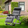NAIZEA Outdoor Padded Lawn Recliner Zero Gravity Chair Folding Chaise Chairs