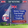 Thanaddo 20 FT Sectional Flag Pole Kit Extra Thick Aluminum Flagpole with 2 Flag