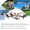4 Pcs Outdoor Patio Furniture Set PE Rattan Patio Conversation Set