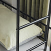 Iron Heavy Stable Bunk Bed Frame Single Loft Sleeper Bed Frame with Ladder Black