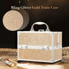 Portable Makeup Box with Lock, 4 Trays Cosmetic Jewelry Storage Case