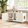 Indoor Wooden Kitten House End Side Table-White