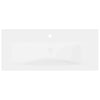 Bathroom Furniture Set High Gloss White Engineered Wood