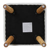 Teddy Fleece Ottoman Storage Seat Footstool Dressing Vanity Chair w/Wood Legs