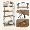 4-Tier Industrial Storage Organizer Display Stand Kitchen Baker Rack Open Shelf