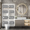 LUVODI 800x700mm LED Bathroom Mirror Dimmable Enhanced Antifog IP65 Glass Framed