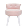 Velvet Pink Dressing Table Stool Makeup Chair Soft Padded Cushion Piano Seat NEW