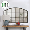 Large Window Garden Mirror Wall Mounted Metal Frame Floral Indoor Outdoor Decor