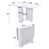 Mobile Drop Leaf Dining Table Folding Desk SpaceSaving Kitchen Storage Breakfast