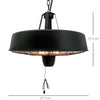 Garden Electric Heater Patio Ceiling Hanging Halogen Infrared Light 1KW / 2.5KW