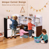 Kids Corner Kitchen Playset Toddlers Wooden Cooking Toy With Lights & Sounds