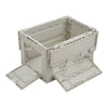 60L Collapsible Car Boot Storage Box With 3 Door Open & Wooden Board Table Tray