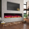 LED Fireplace Media Wall Fire Wall Mounted / Standing Electric Heater 40-100in