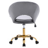Oval Velvet Office Chair Home Study Armchair Adjustable Seat Breathable Backrest