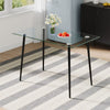 Rectangle Tempered Glass Top Dining Table 120cm Modern Kitchen Furniture Table