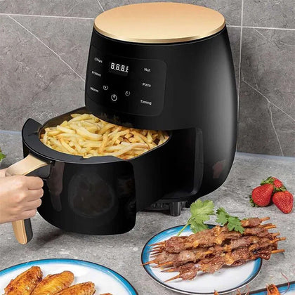Air Fryer 4.5L Low Fat Healthy Food Oven Cooker Oil Free Frying Chips Timer LCD