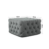 Square Coffee Table Upholstered Chesterfield Tuft Footstool Pouffe Ottoman Seat