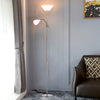 Tall Domed Lampshade Floor Lamp Standard Free Standing Living Room Home Light UK