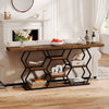 70.9'' Extra Long Console Table w/ Storage,Industrial Narrow Entryway Sofa Table