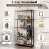 5-Tier Bookshelf Freestanding Utility Storage Rack Bookcase Display Organizer